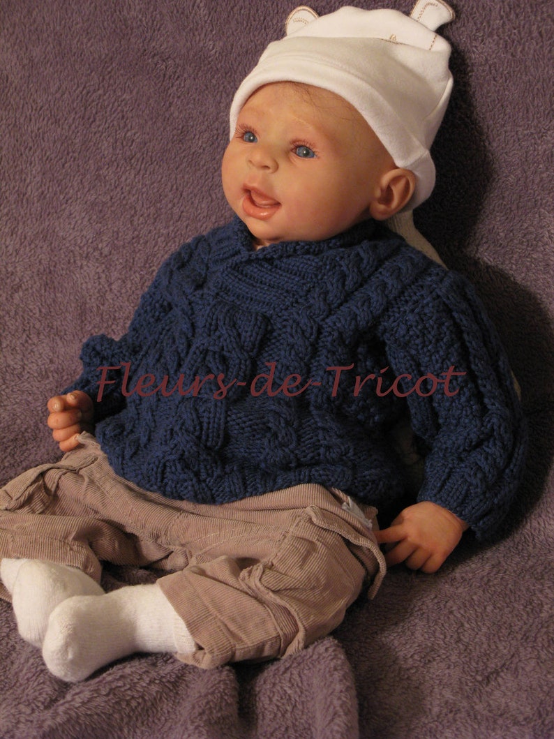 Torsaded Sweater for Baby Tricoté Hand image 1