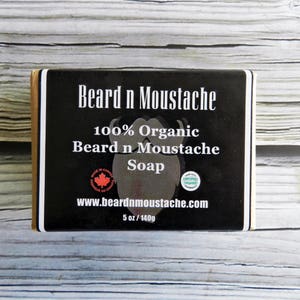 Organic Beard and Moustache Soap - 5oz/140g, Birthday Gift for Him, Birthday Gift for Men, Groom Gift Set, Groom Set, Gift Ideas for Men