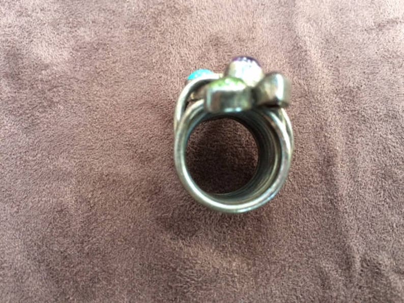 Whimsical Stone and Metal Ring
