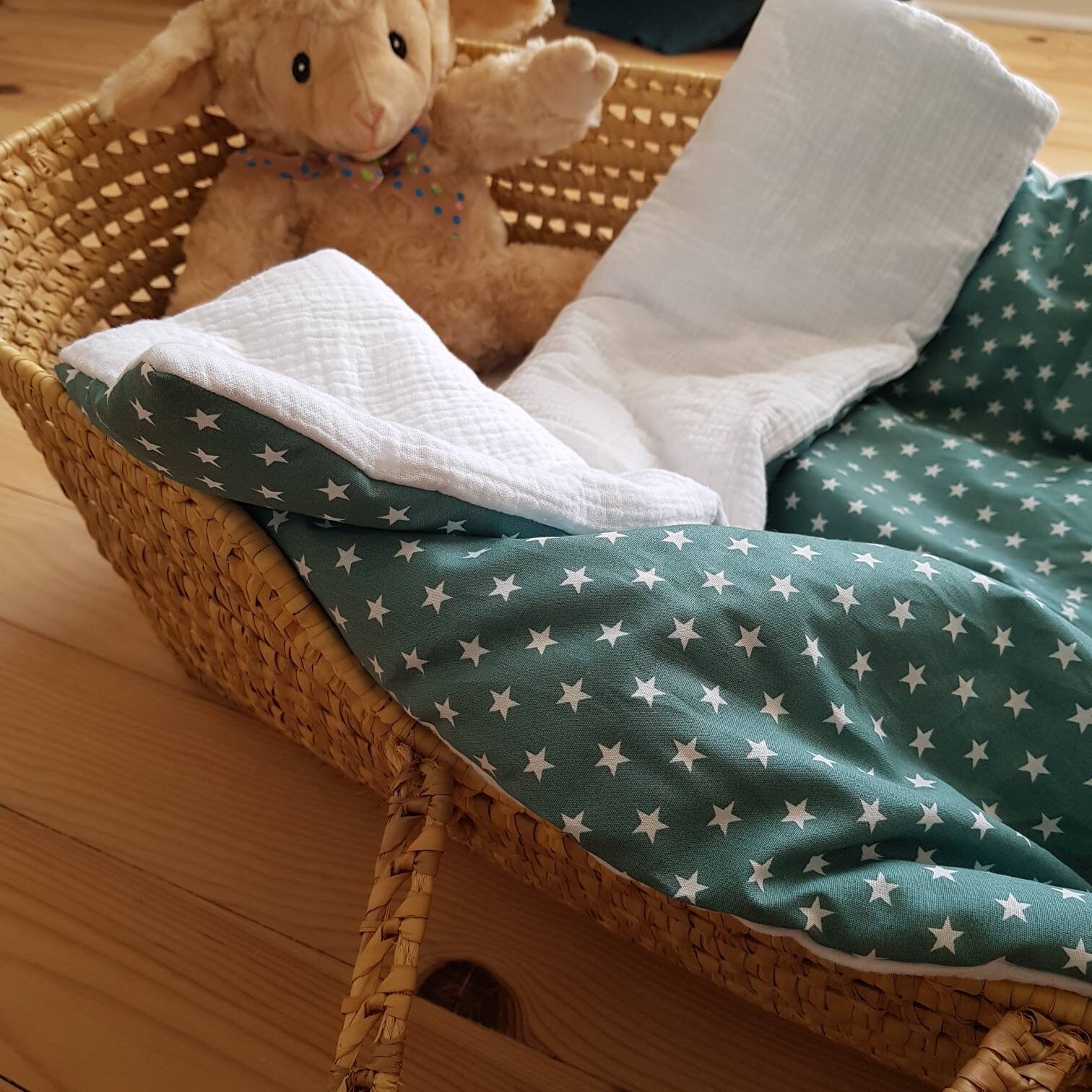 Couverture Bébé Double Gaze et Coton Oekotex, Edredon Bébé