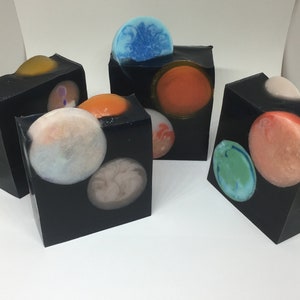 Space, Galaxy Soap, Glycerin Soap, Planets, Handmade, Artisan Soap, Outer space, Intergalatic, Gift Idea, Cosmos, Nasa image 1