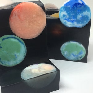 Space, Galaxy Soap, Glycerin Soap, Planets, Handmade, Artisan Soap, Outer space, Intergalatic, Gift Idea, Cosmos, Nasa image 9