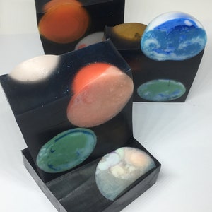 Space, Galaxy Soap, Glycerin Soap, Planets, Handmade, Artisan Soap, Outer space, Intergalatic, Gift Idea, Cosmos, Nasa image 3