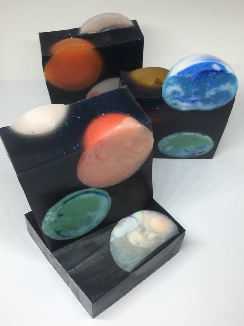 Space, Galaxy Soap, Glycerin Soap, Planets, Handmade, Artisan Soap, Outer space, Intergalatic, Gift Idea, Cosmos, Nasa image 3