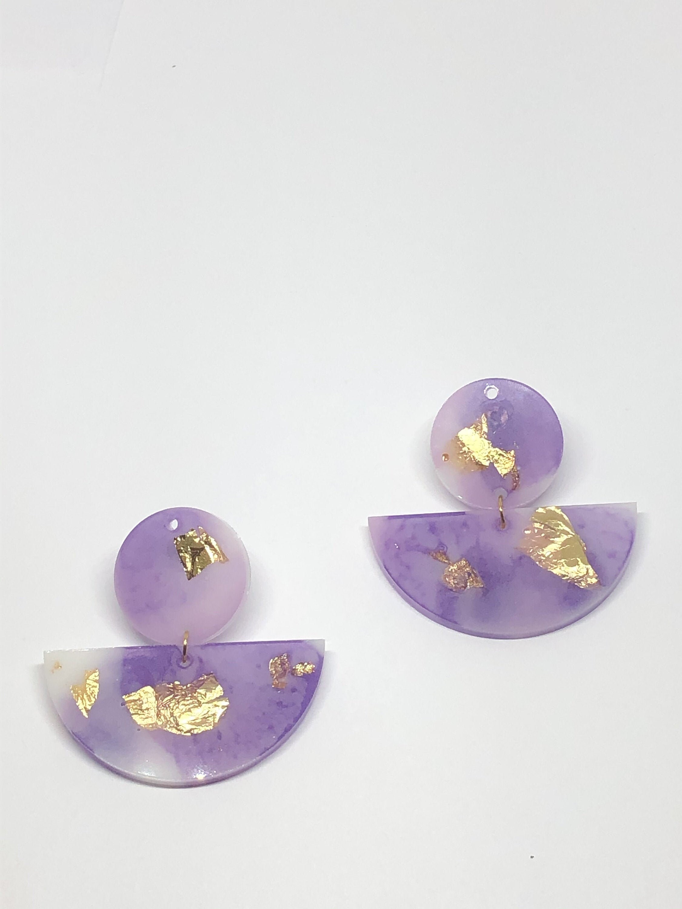 amethyst statement earrings