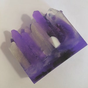 Amethyst Crystal Soap, Handmade Artisan Soap, Small Batch Soap, Gemstone Soap, Glycerin Soap, Amethsyst, A Sea of Soaps, Tropical Scent image 2