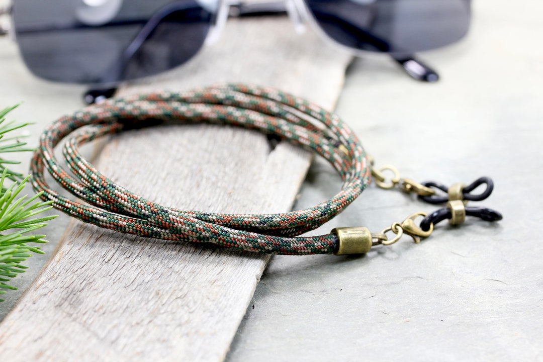 North Woods Paracord Eyeglass Holder Cord for Men, Camo Sunglasses ...