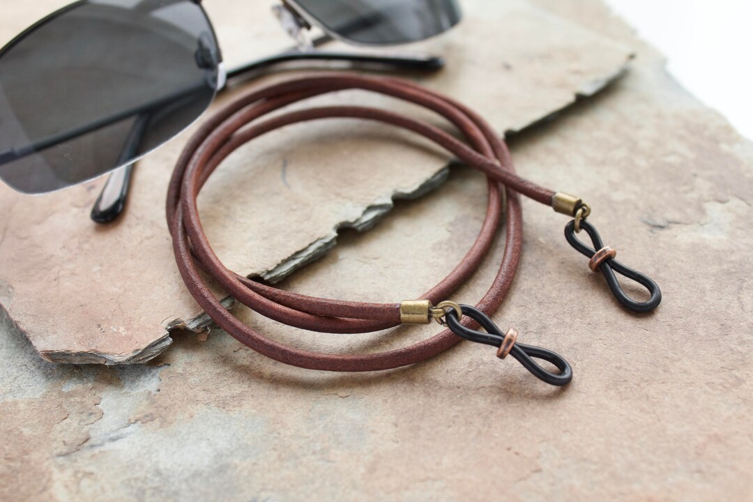 Leather Eyeglass Chain, Mens Eyeglass Chain, Men Sunglasses Holder