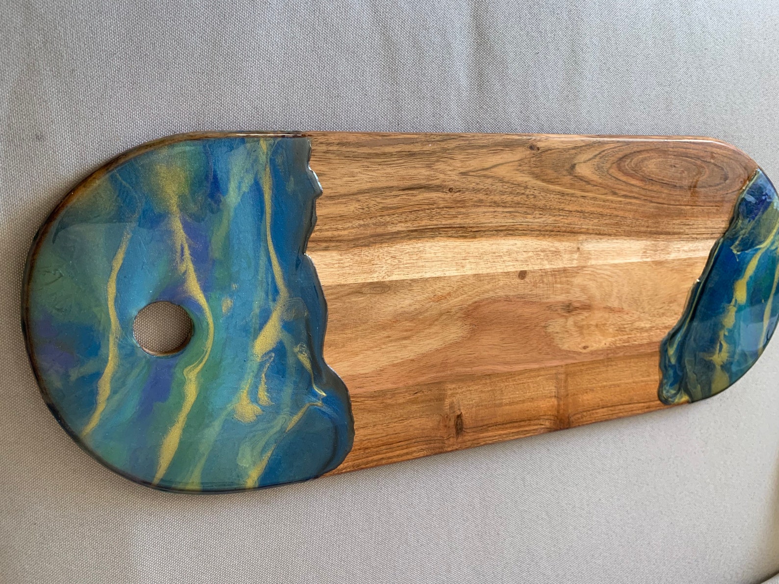 Resin Painted Acacia Wood Board Etsy