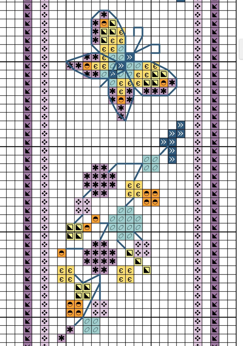 4 Set Butterfly Cross Stitch Bookmark Pattern PDF Pattern for Etsy
