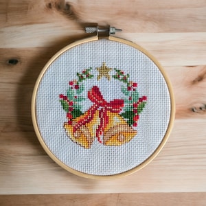 Christmas Bells Cross Stitch Pattern, Christmas ornaments cross stitch, Christmas tree cross stitch, Winter cross stitch, Digital PDF