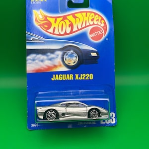 1991 Hot Wheels Blau Karte #203 Jaguar XJ220 Silber versiegelt