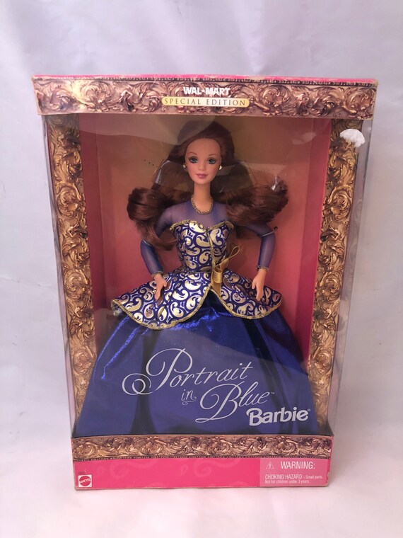 portrait in blue barbie