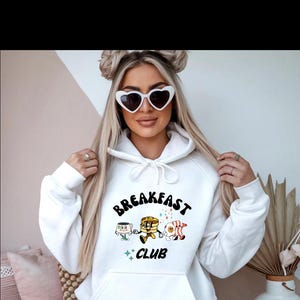 Retro Brunch Breakfast Club Hoodie, Cute Gift for Her, Spring Sweatshirt - Retro Hoodie, Breakfast Lover Gift, Unisex Hoodie