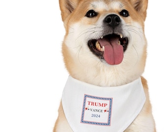 Bandana para mascotas de Trump, bandana de Trump Vance, bandana republicana, collar para mascotas, bandana para perros, bandana para mascotas, artículo MAGA para mascotas, regalo para ella, regalo para él
