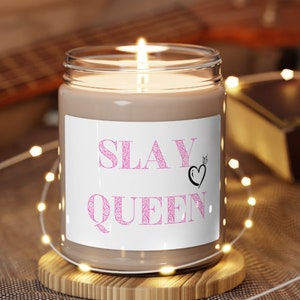 Candle, Slay, Slay Queen, Coquette Aesthetic, Soy Candle, Girl&#39;s Candle, Candle Gift, Gift for Her, Girl&#39;s Gift, Gift for Friend