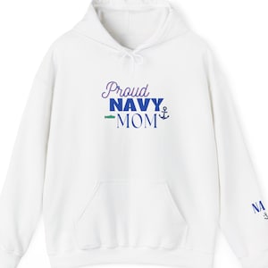 Navy Mom Hoodie, Submarine Navy Mom gift, Military Family Gift, Submarine Mom, Mom Sweatshirt, Navy Pride Wear, Mother&#39;s Day Gift, Navy Mom