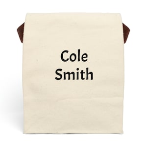 Lunch Bag, Lunch Sack, Canvas Lunch Bag, Back to School, Custom Name, Personalized, Gift for him, Gift for her, Son gift, Daughter Gift