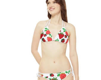 Bikini Fragole, Costume da bagno, Regalo per lei, Summer Finds, Abbigliamento da spiaggia