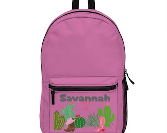 Rugzak, roze, cowgirl, gepersonaliseerd, terug naar school, roze rugzak, meisjestas, cadeau voor haar, rugzak cowgirl