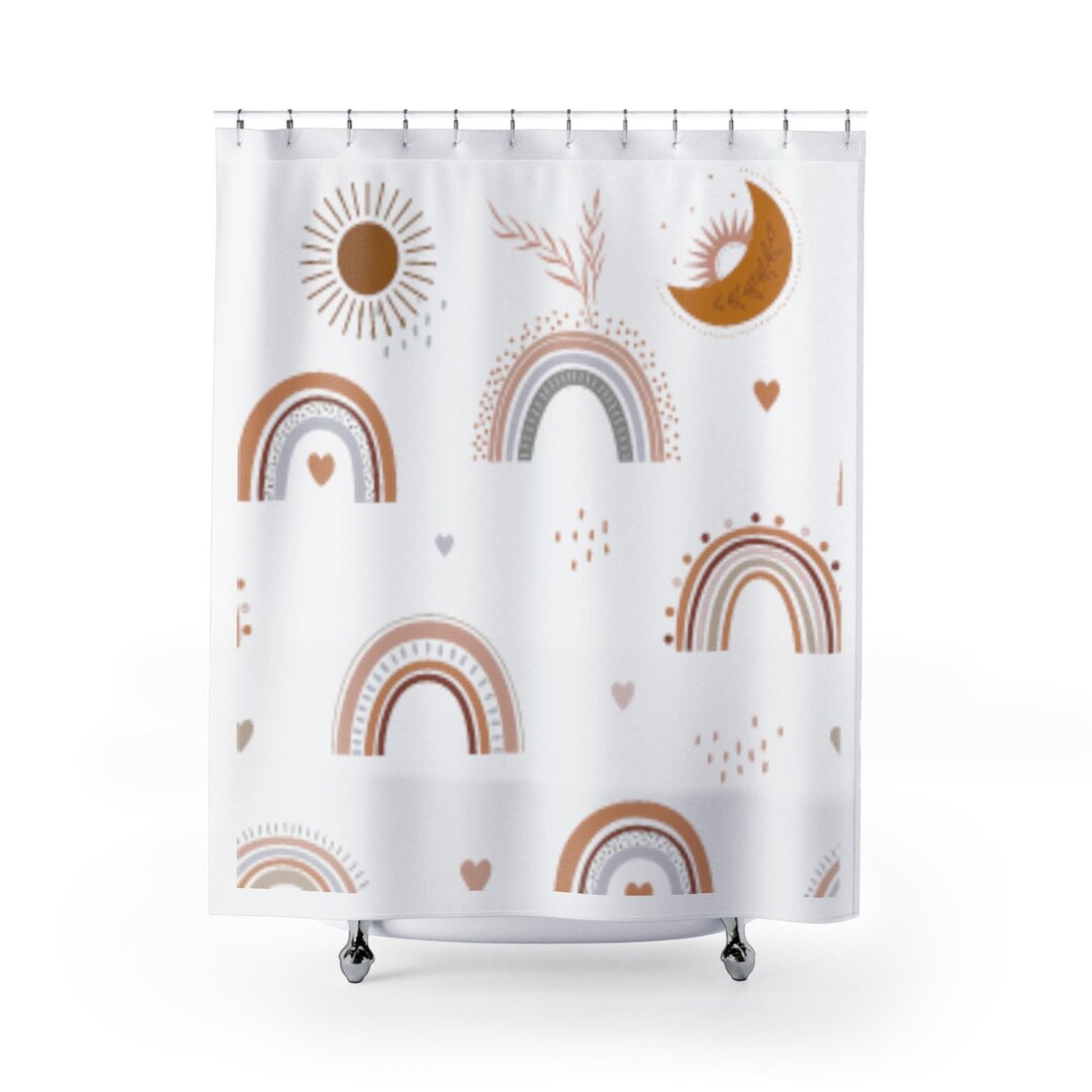 Boho Bathroom Shower Curtain Set