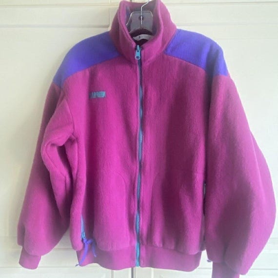 Vintage Columbia 90s Womens Large Fleece Purple Jacket Made