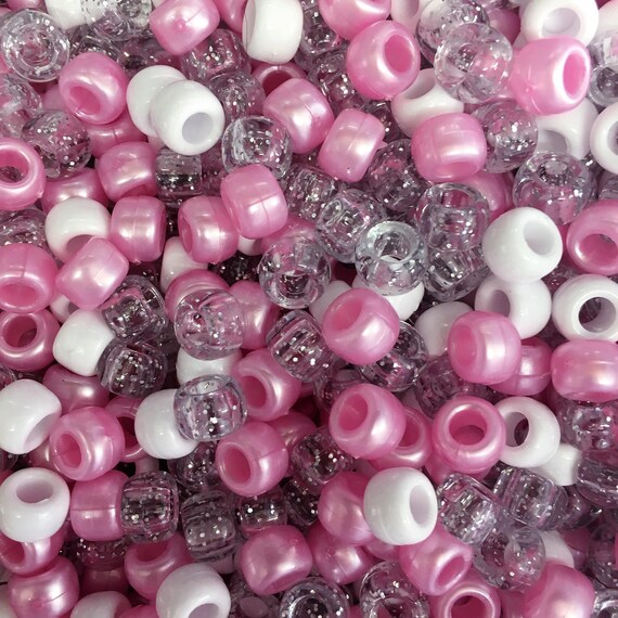 ALL AMOUNTS Lilac Pearl Pony Beads 9x6mm