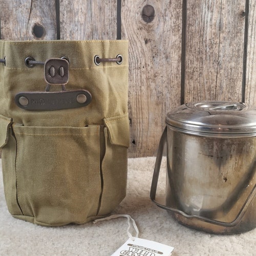 OILSKIN / WAXED CANVAS Cooking Set Bag Zebra Billy Pot Etsy