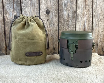 OILSKIN / WAXED CANVAS Bag DeLuxe M40 / M44 Swedish Mess kit