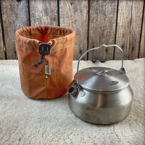 OILSKIN / WAXED Canvas Bag for GSI Outdoor Glacier Kettle