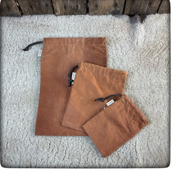 OILSKIN / WAXED TOILE Gear Bags Set de 3