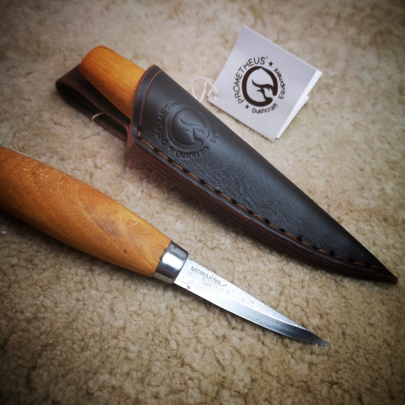 MORAKNIV CARVING KNIVES Leather Sheath 120 106 With Belt Etsy