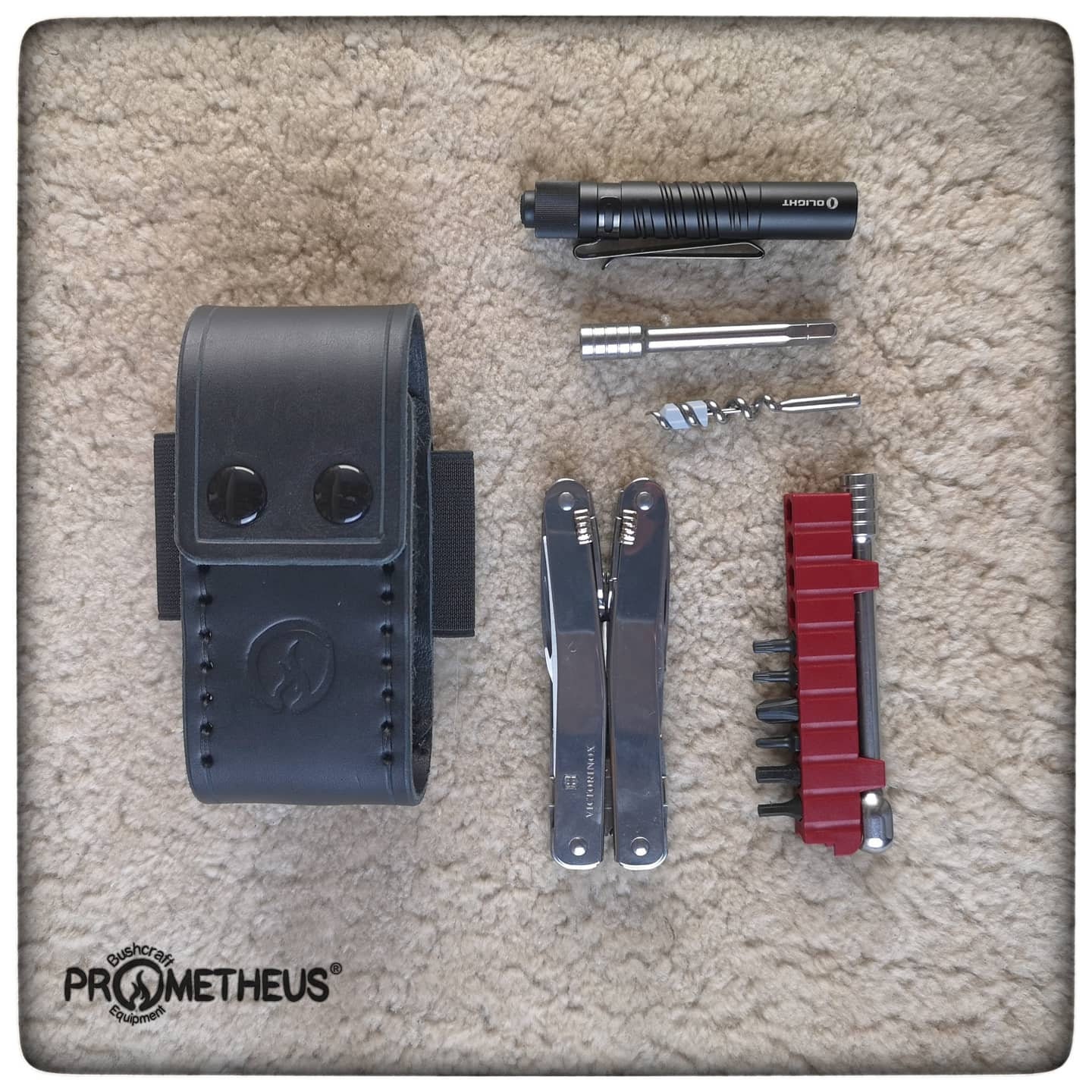 VICTORINOX® SPIRIT X Plus MULTITOOL Deluxe Leather Sheath pockets for Bits,  Extender, & Flashlight -  Israel