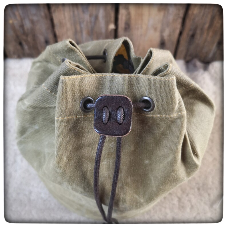 OILSKIN / WAXED CANVAS Cooking Set Bag Zebra Billy Pot Etsy