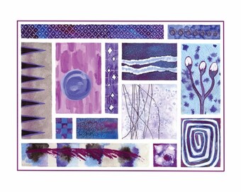 13 Tiles in Blue - Art Print