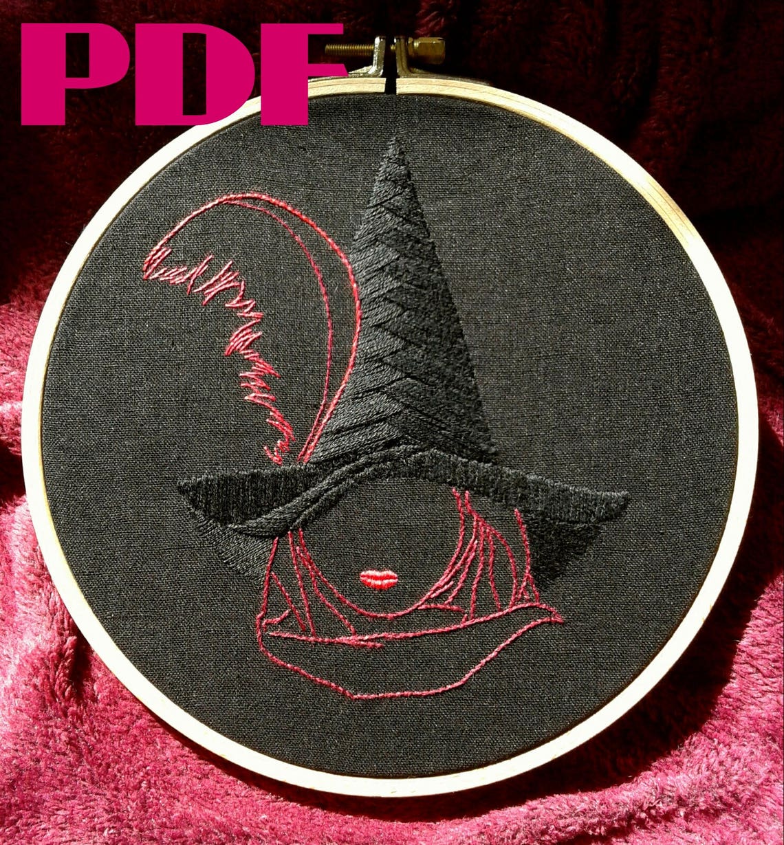 Witch Stitch, Witch, Embroidery Pattern, PDF Pattern, PDF Embroidery