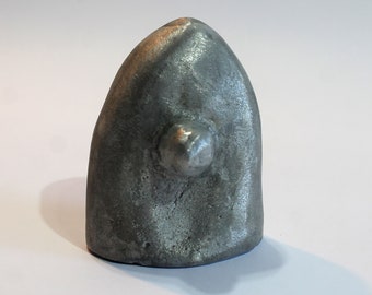 Untitled, 5/10, abstract sand mold cast aluminium sculpture with a light patina