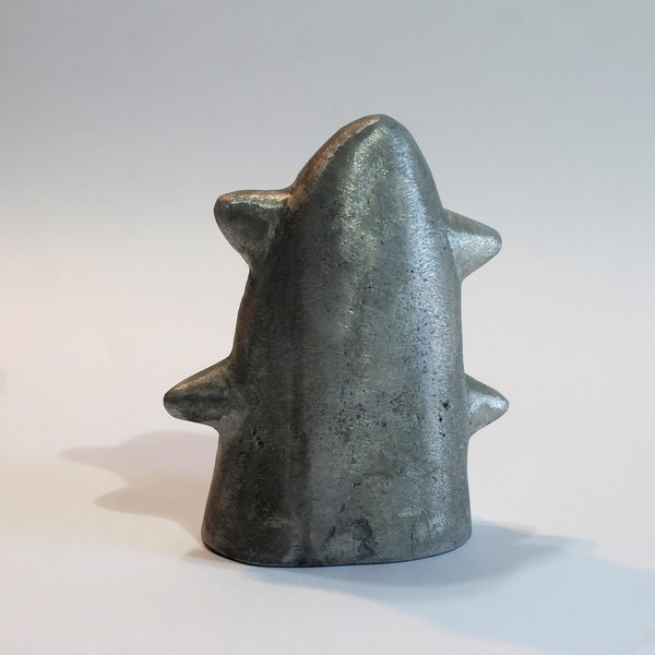Untitled, 5/10, abstract sand mold cast aluminium sculpture with a light patina