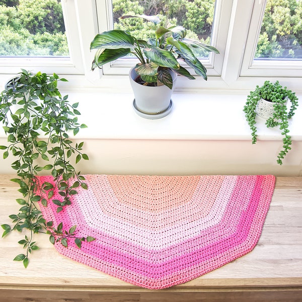 Crochet Rug PATTERN. ||  Rainbow Rug Pattern. || Radial Rug Pattern. || Downloadable Crochet Pattern. || Rug Pattern.