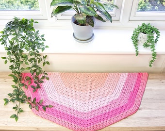 Crochet Rug PATTERN. ||  Rainbow Rug Pattern. || Radial Rug Pattern. || Downloadable Crochet Pattern. || Rug Pattern.