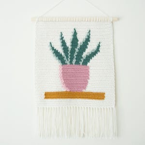 Crochet Wall Hanging | Crochet Plant | Crochet Pattern | Snake Plant Wall Hanging