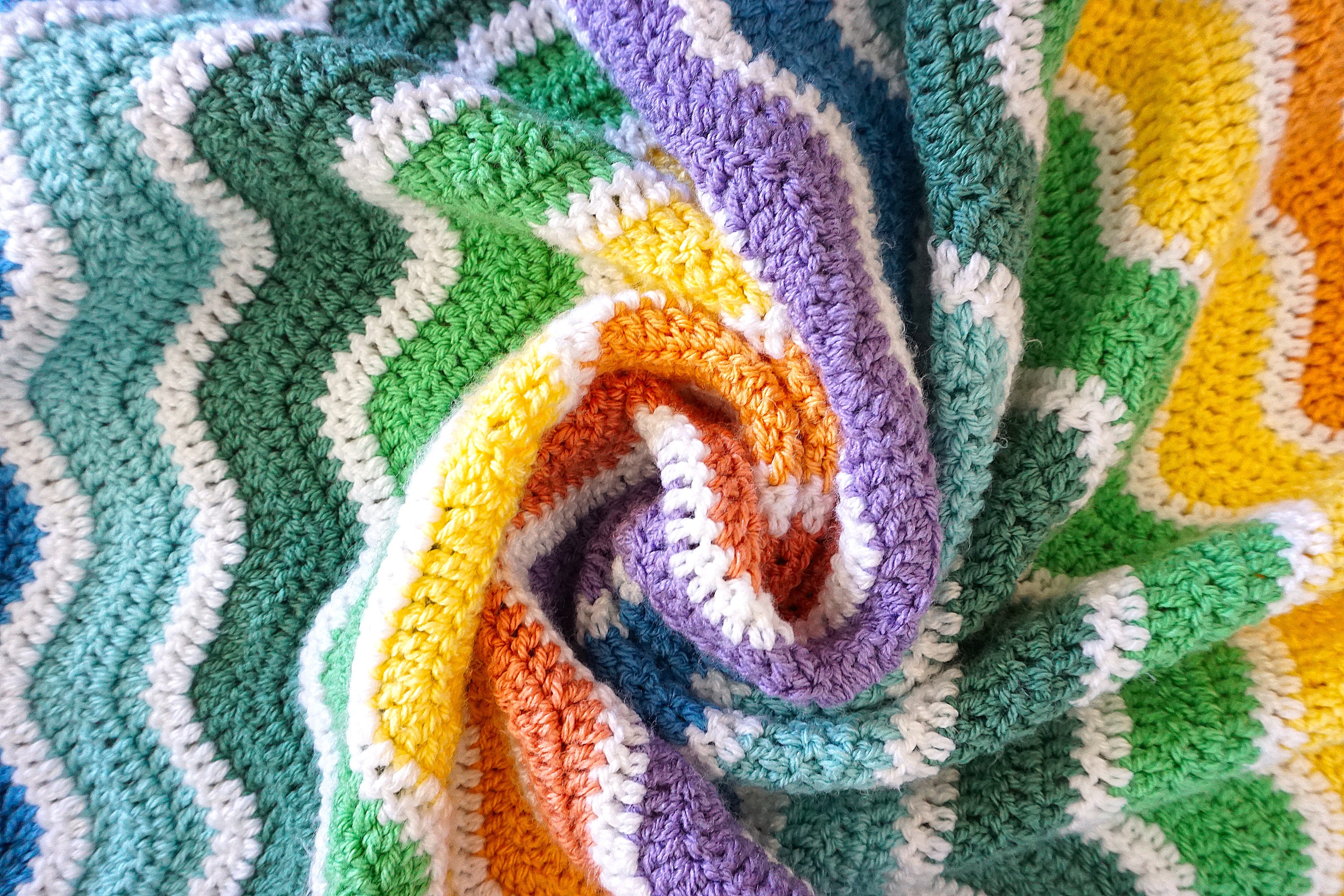 Rainbow Baby Blanket. Rainbow Crochet Baby Blanket. Etsy