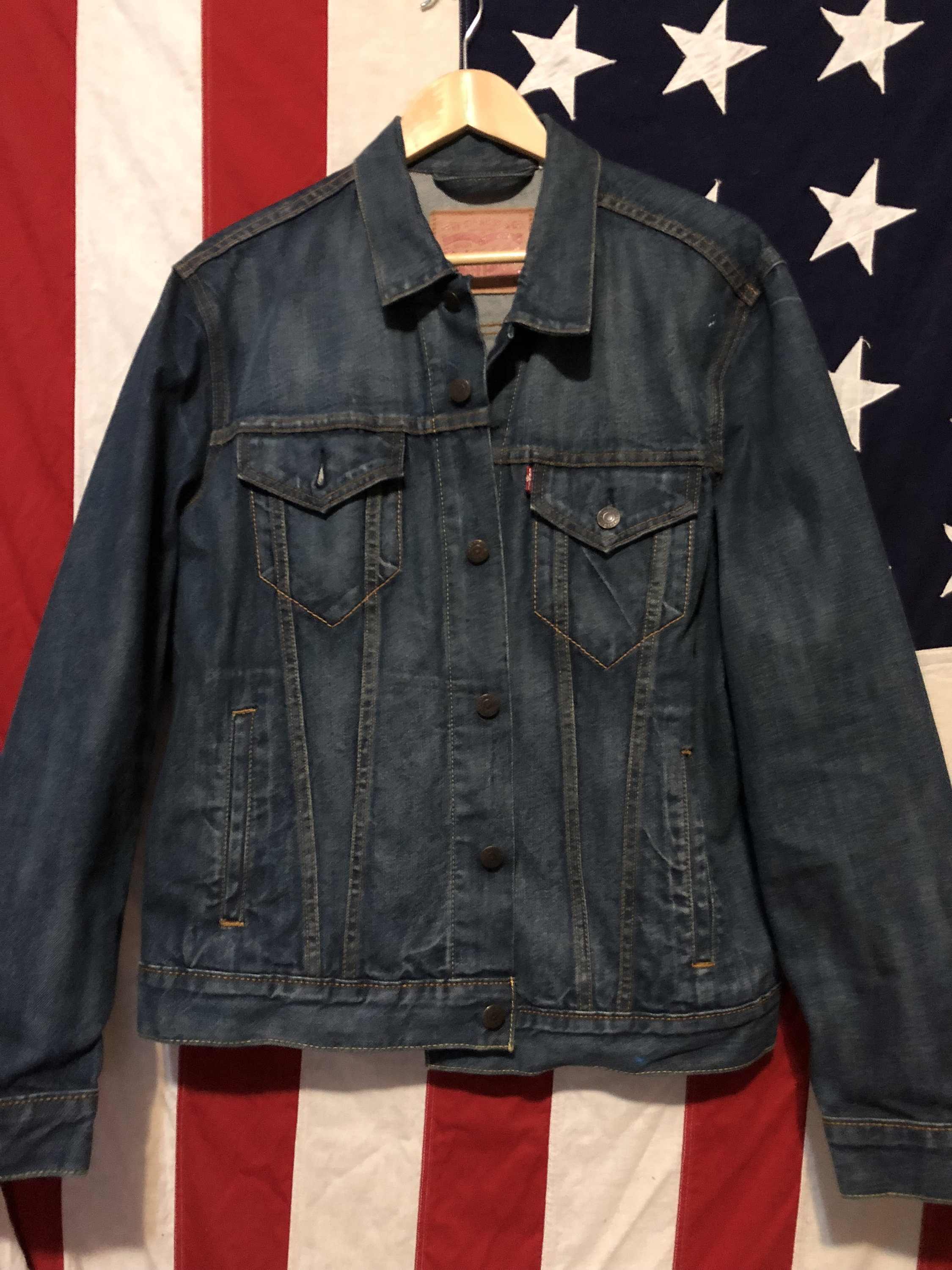 1980's Retro Vintage “bob Marley ” Print Denim Jacket