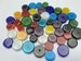 colourful mix of millefiori glass beads (undrilled) for mosaics and other crafts (40 gr.) 