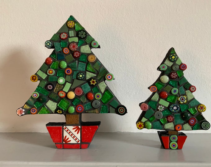 Mosaic Wall Hanging, Christmas Mosaic, Stained Glass Mosaic, Christmas