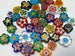 Colourful mix of handmade glass flower shaped millefiori beads (undrilled) for mosaics and other crafts (40 gr.) 