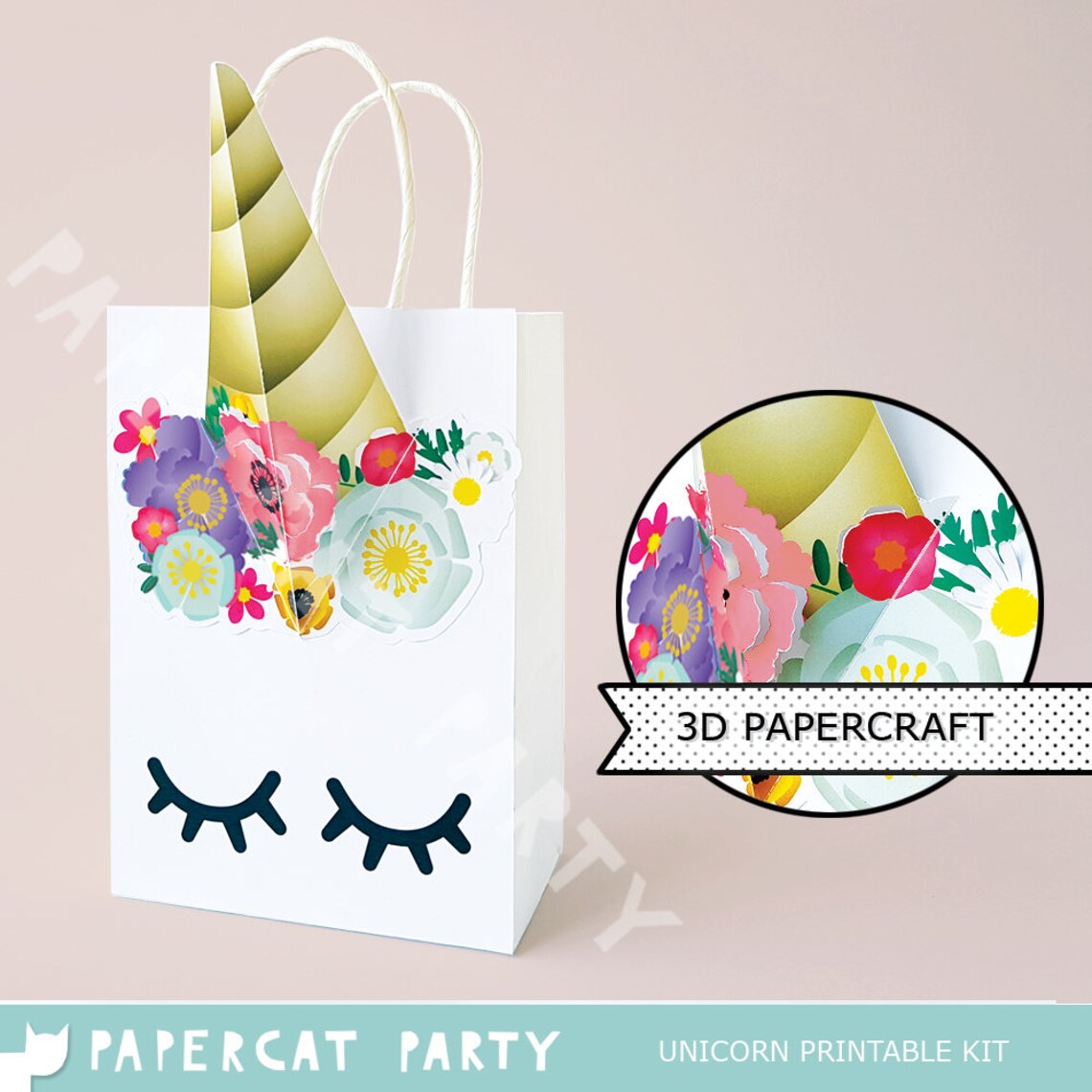 unicorn favor bags unicorn birthday party supplies unicorn etsy
