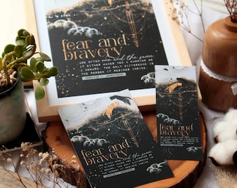 Fear and bravery - Jennifer Armentrout - bookmark / postcard / print