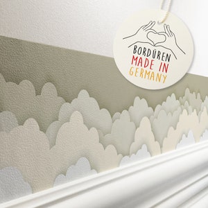 Bordo autoadesivo “Papercut Clouds” Beige 450 x 11,5 cm