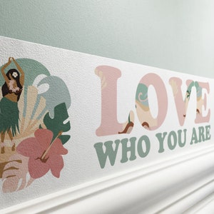 Bordo autoadesivo per camerette "Good Vibes & Words" boho 450 x 11,5 cm